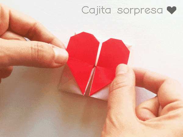 Como hacer una caja de papel en forma de corazon 