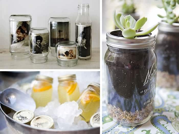 Creativas ideas para reciclar tarros de cristal - Manualidades