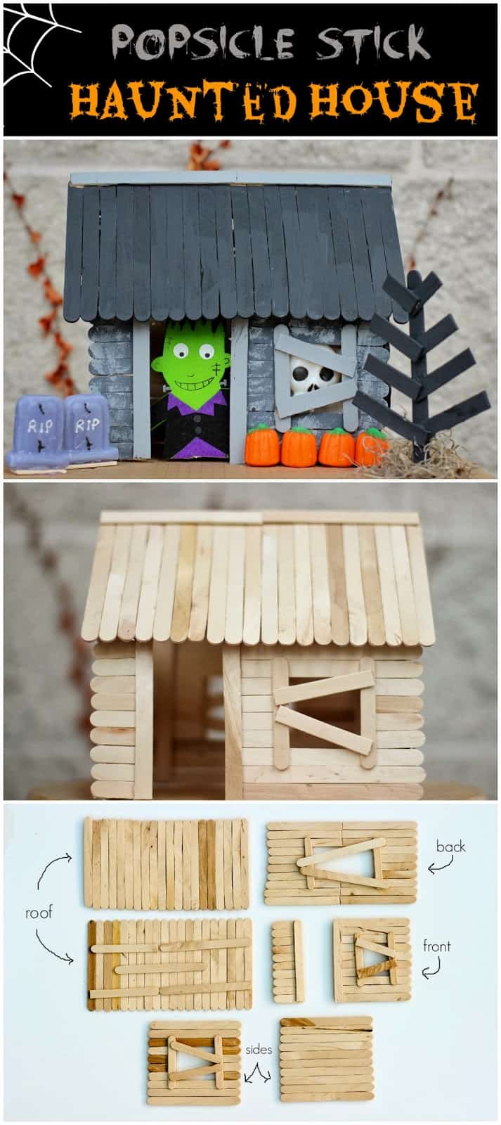 Manualidades infantiles de Halloween con palitos de madera - La fábrica de  los peques