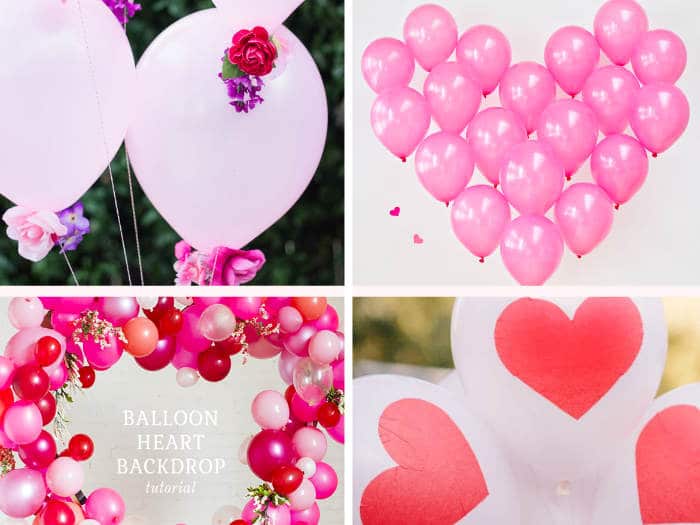 Ideas de decoración con globos para San Valentín